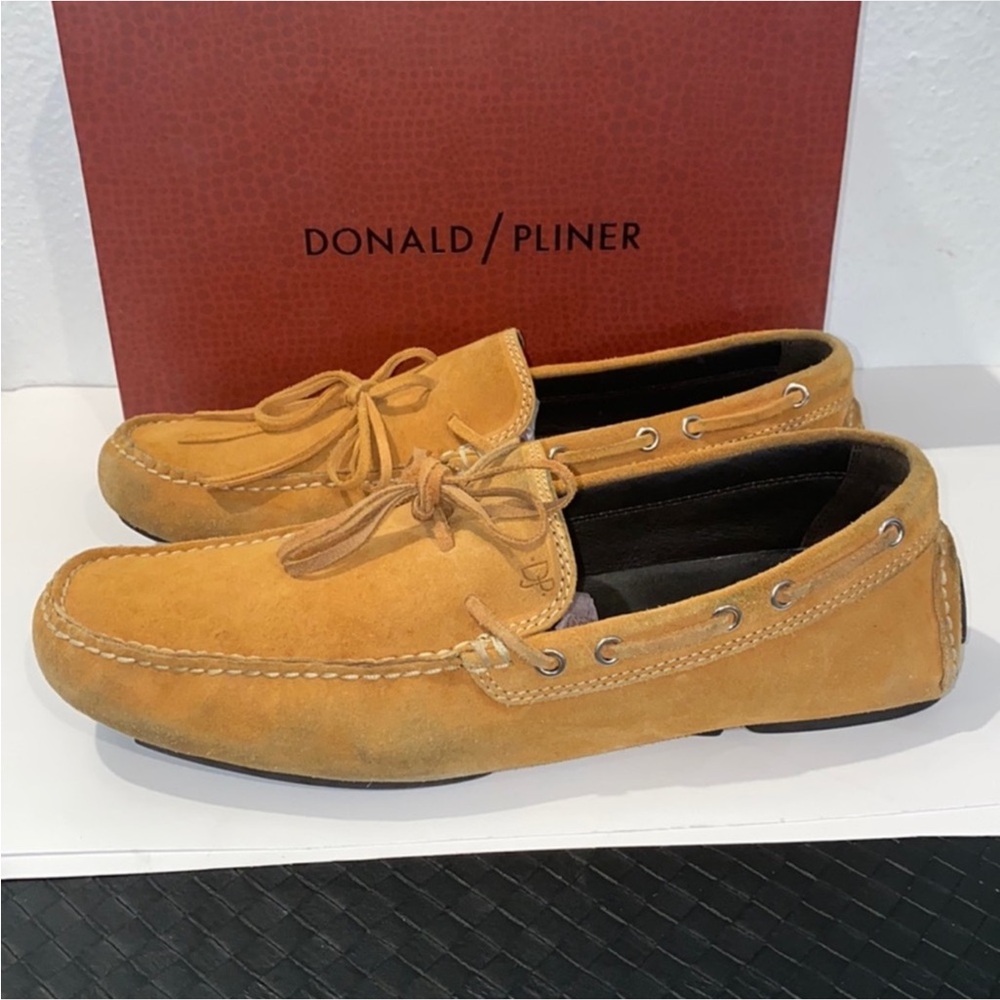 Authentic Donald Pliner men's designer suede leather drivers loafers sz 11